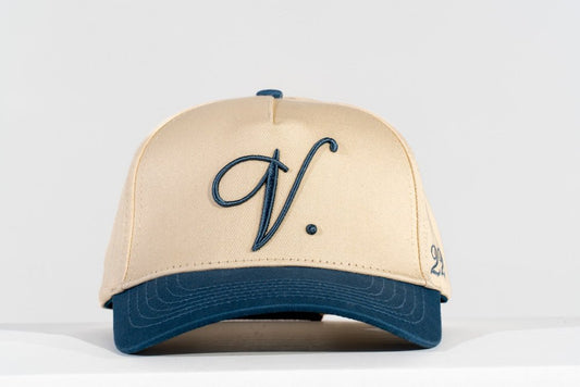 Blue V. Hat Leather Strap - Off - White - Vices&co.