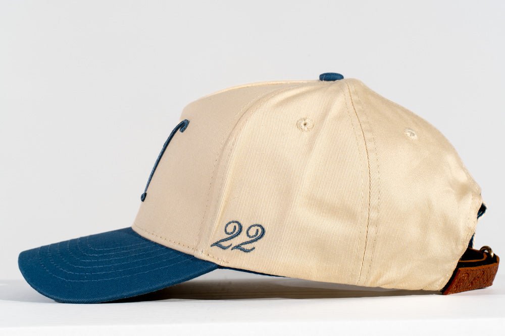 Blue V. Hat Leather Strap - Off - White - Vices&co.