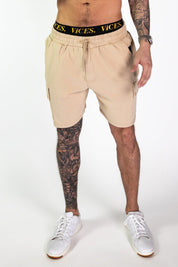 Cargo Shorts (Beige) - Vices&co.